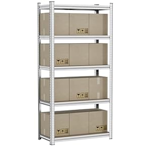 スチールラック 約91.5cm x 61cm シルバー棚板2枚(スリーブ付き) WEIMALL スチールラック メタルラック 白 黒 メタル 製 ラック